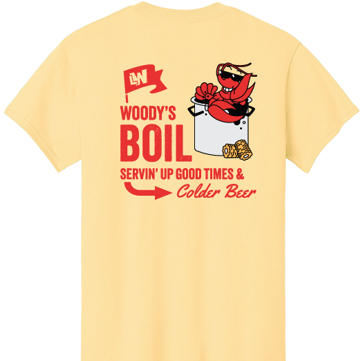 Woody's Crawfish Boil Tee Shirt - Limited Time